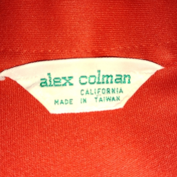 VINTAGE ALEX COLEMAN BRICK POLY BLOUSE - Picture 6 of 8